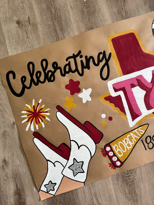 CUSTOM EVENT/CELEBRATION PAINTED BANNER