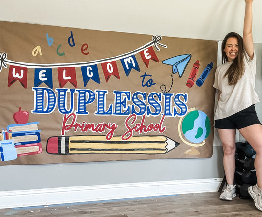 CUSTOM SCHOOL PAINTED BANNERS