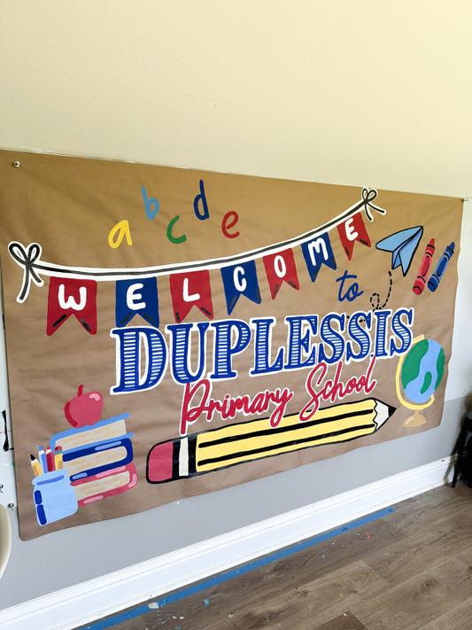 CUSTOM SCHOOL PAINTED BANNERS