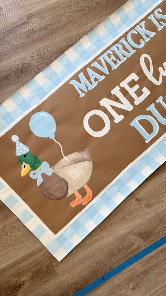 CUSTOM STANDARD PAINTED BIRTHDAY BANNER